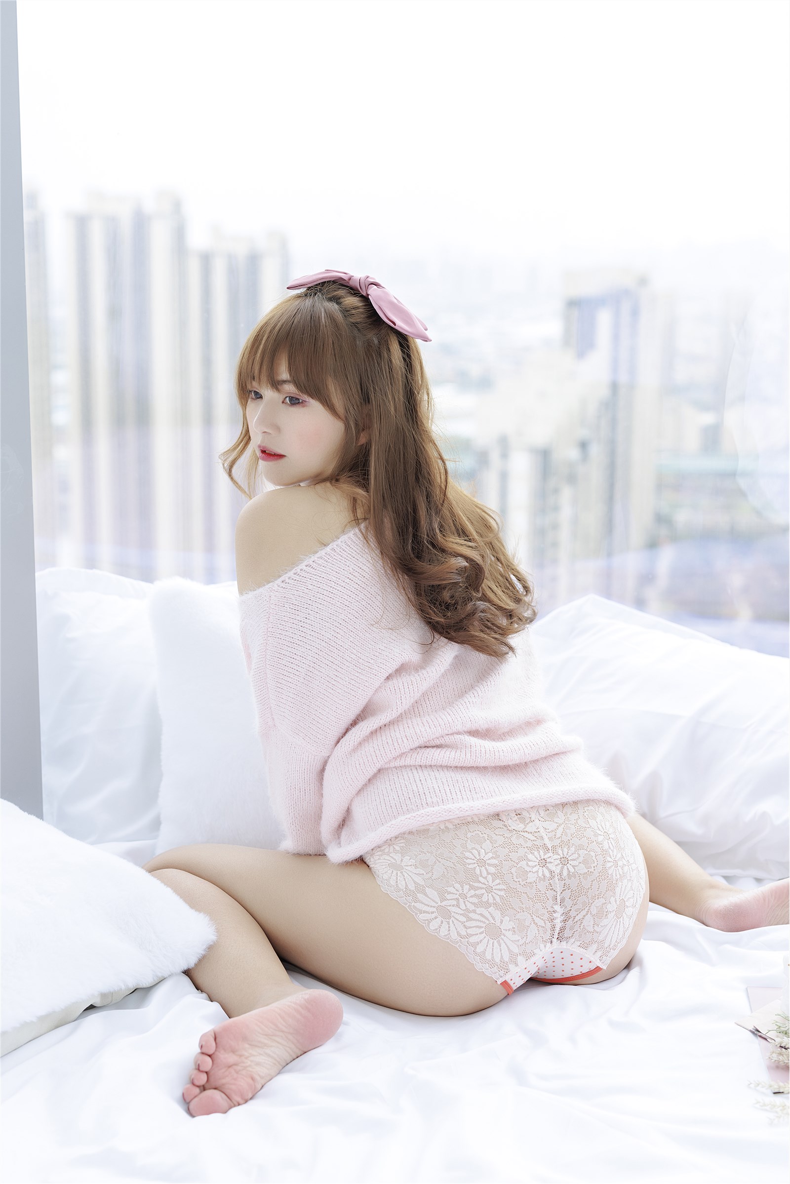 002. Zhang Siyun Nice - Internal purchase of watermark free pink sweater(44)